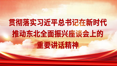 貫徹落實習近平總書記在新時代推動東北全面振興座談會上的重要講話精神